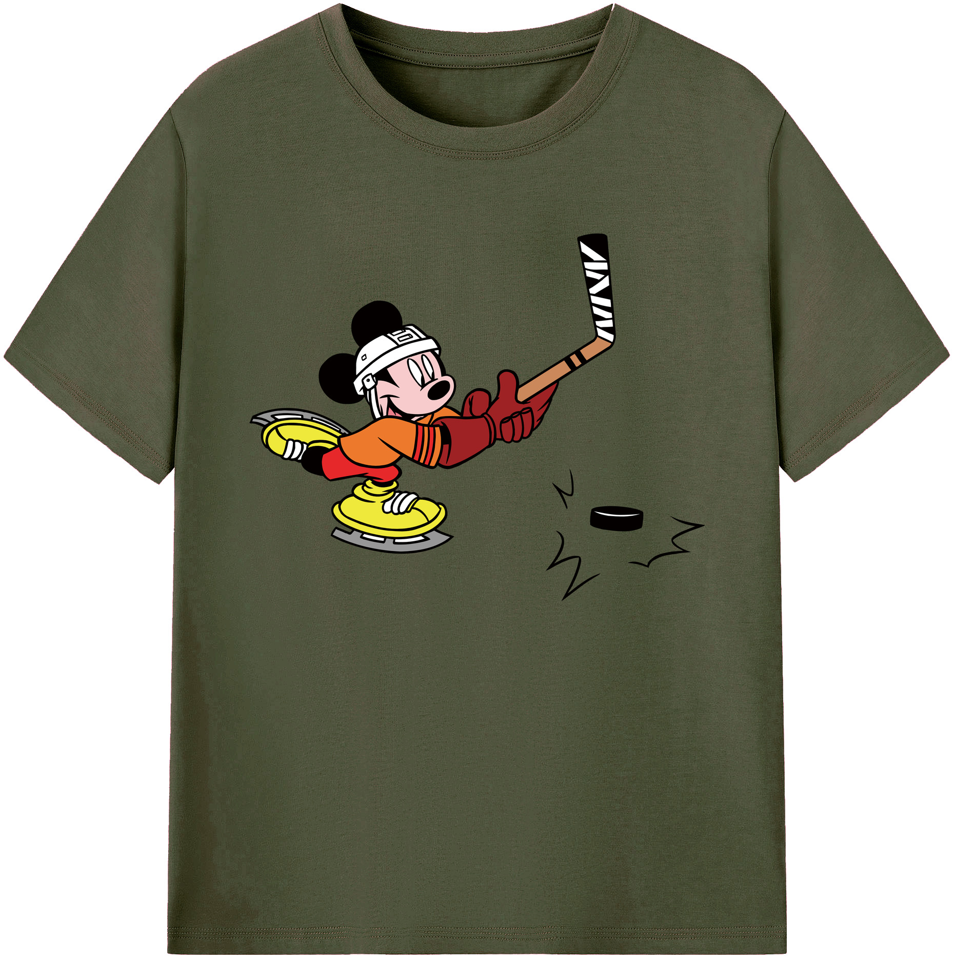 ミッキーマウス Mickey Mouse 綿100％ メンズ半袖Tシャツ｜肌触りやわらか＆通気性